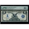 1899 $1 Black Eagle Silver Certificate PMG 64