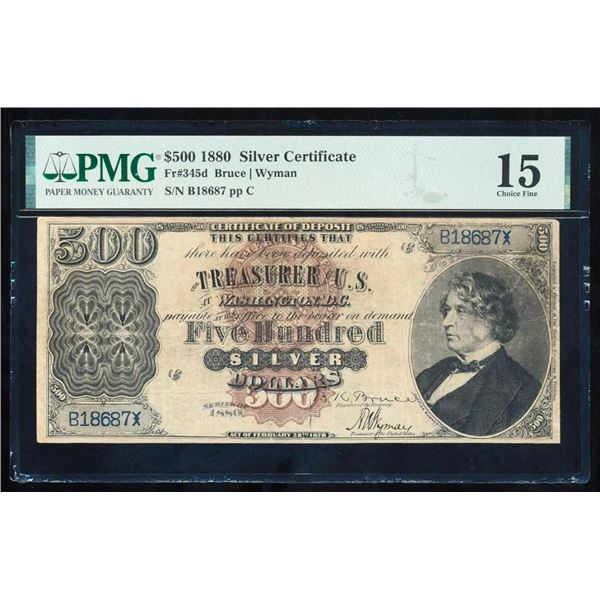 1880 $500 Silver Certificate PMG 15