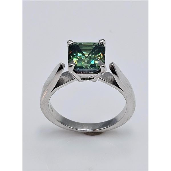 3.45 Ct Rare Russian Color Change Lab Simulated Alexandrite Ring