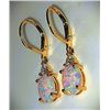 Image 3 : Dazzling 4 Cwt. Welo Color Play Lab Simulated Opal Earrings