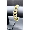 Image 2 : Strong 63.7 Gram 14 Kt  Gold Plate Curb Link Bracelet