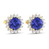 Image 3 : 14KT Yellow Gold 1.44ctw Tanzanite and Diamond Earrings