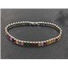 Image 7 : 14KT White Gold Plated Mixed Color Simulated Sapphire Bracelet