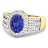 Image 2 : 14KT Yellow Gold 1.41ctw Tanzanite and Diamond Ring