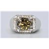 Image 2 : Men's Huge Sparkling 3.45 Ct Fire Moissanite Ring