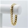 Image 2 : Huge 14 Kt 47.3 Gram Gold Plated Cuban Link Bracelet