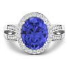 Image 3 : 14KT White Gold 3.43ctw Tanzanite and Diamond Ring