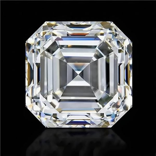Certified 2.02 Ct VVs1 Asscher Cut  D Lab Grown Diamond Solitaire