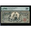 Image 1 : 1896 $2 Educational Silver Certificate PMG 20