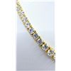 Image 4 : 14 Kt Yellow Gold Plated 18.5 Cttw Lab Simulated Diamond Tennis Necklace