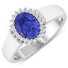 Image 1 : 14KT White Gold 1.09ct Tanzanite and Diamond Ring