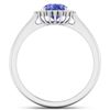 Image 4 : 14KT White Gold 1.09ct Tanzanite and Diamond Ring