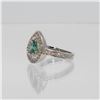 Image 2 : Lab Created 2ct Emerald Green Lab Moissanite Ring