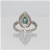 Image 3 : Lab Created 2ct Emerald Green Lab Moissanite Ring