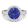 Image 3 : 14KT White Gold 2.57ctw Tanzanite and Diamond Ring