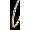 Image 6 : 14 Kt Yellow Gold Plated Lab Simulated Diamond Tennis Bracelet