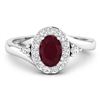 Image 3 : 14KT White Gold 0.85ctw Ruby and Diamond Ring