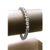 18 K White Gold Plated Simulated 26 Cwt.  Diamond Tennis Bracelet