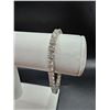 Image 5 : 18 K White Gold Plated Simulated 26 Cwt.  Diamond Tennis Bracelet
