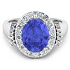 Image 3 : 14KT White Gold 3.43ct Tanzanite and Diamond Ring