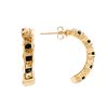 Image 2 : Plated 18KT Yellow Gold and Sterling Silver 2.95ctw Sapphire and Diamond Earrings