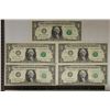 Image 1 : 5-CRISP UNC US $1 FRN'S: 1 SET OF 2-1963-B WITH