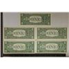 Image 2 : 5-CRISP UNC US $1 FRN'S: 1 SET OF 2-1963-B WITH