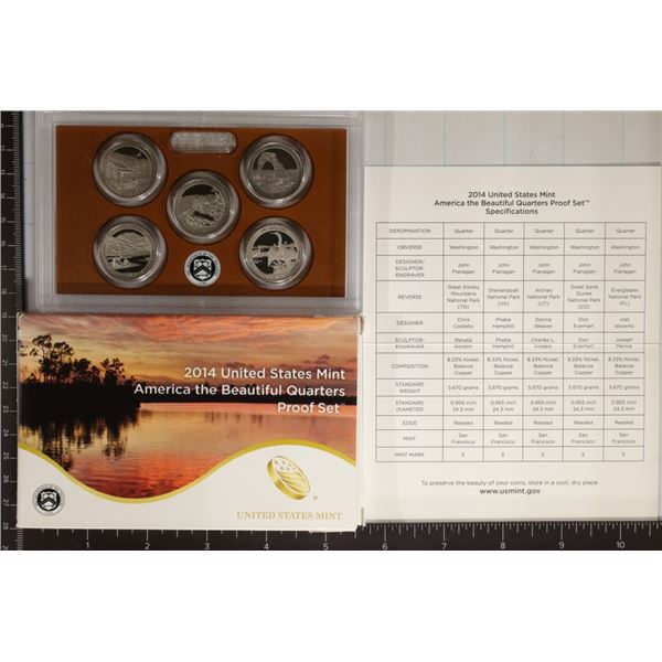 2014 US 50 STATE QUARTERS PROOF SET WITH BOX