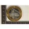 Image 1 : CASINO $10 SILVER TOKEN (UNC) LAS VEGAS MCCARRAN