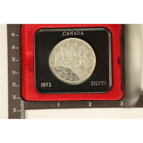 1972 CANADA SILVER DOLLAR .3750 OZ. ASW CLOUDY