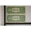 Image 2 : 2 US STAR NOTE $1 SILVER CERTIFICATES: CU 1957 AND