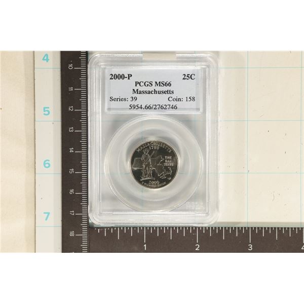 2000-P MASSACHUSETTS QUARTER PCGS MS66