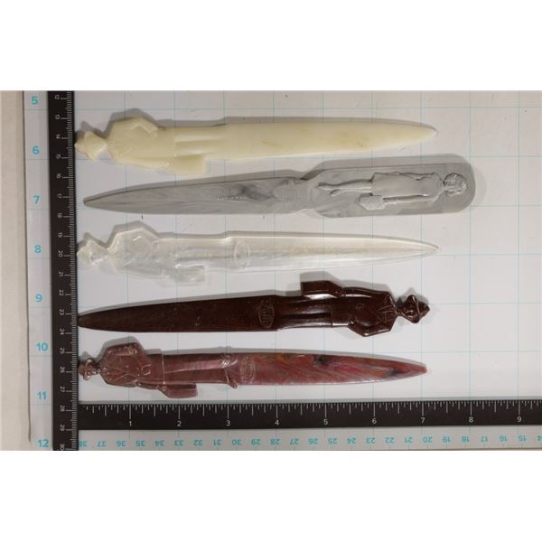 5 VINTAGE FULLER BRUSH COMPANY LETTER OPENERS