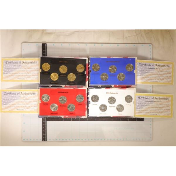 2001 US 50 STATE QUARTERS PROOF SETS IN BOXES