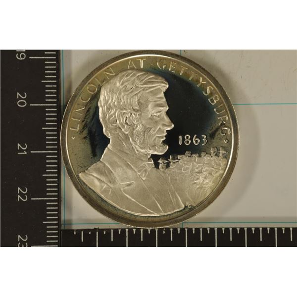 28 GRAMS STERLING SILVER ROUND LINCOLN AT