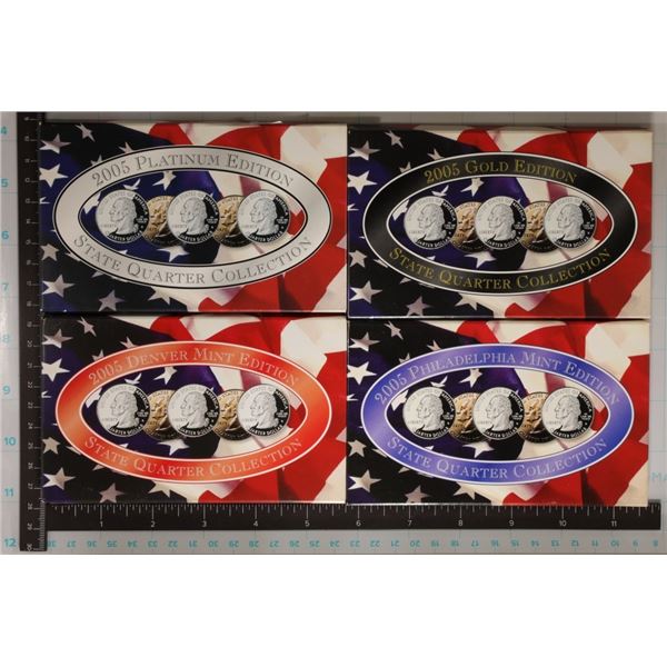 4-US 50 STATE QUARTERS PROOF SETS IN BOXES