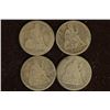 Image 1 : 1882, 1887, 88 & 1891 SILVER SEATED LIBERTY DIMES
