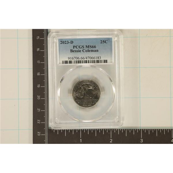 2023-D BESSIE COLEMAN US QUARTER PCGS MS66 WATCH
