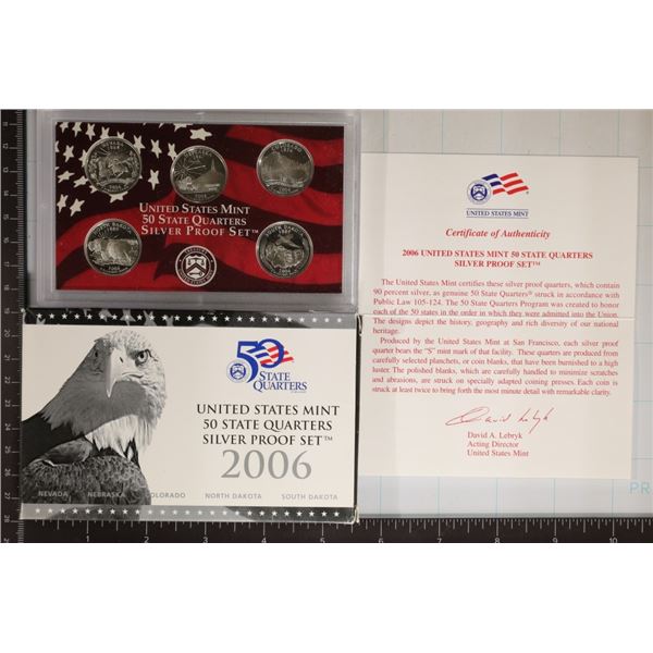 2006 SILVER US 50 STATE QUARTERS PROOF SET