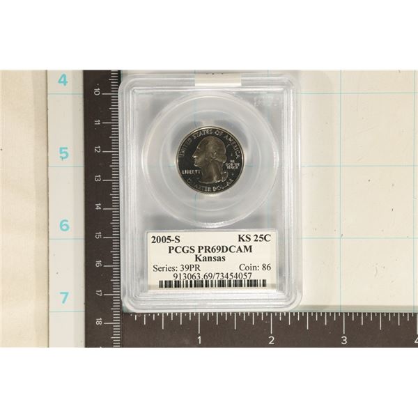 2005-S KANSAS QUARTER PCGS PR69 DCAM