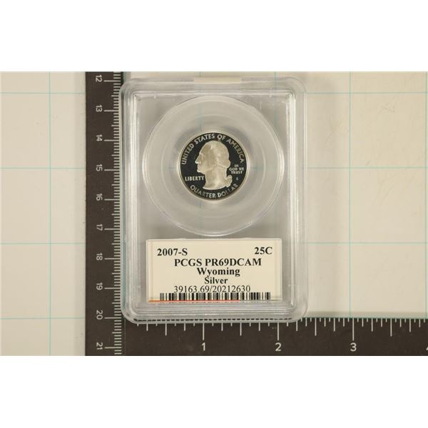 2007-S SILVER WYOMING US QUARTER PCGS PR69 DCAM