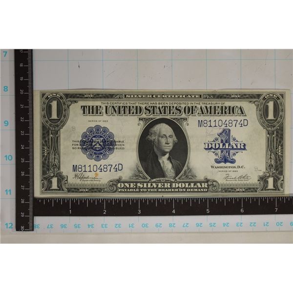 1923 CU LARGE SIZE $1 SILVER CERTIFICATE BLUE SEAL