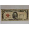 Image 1 : 1928-C RED SEAL US $5 NOTE