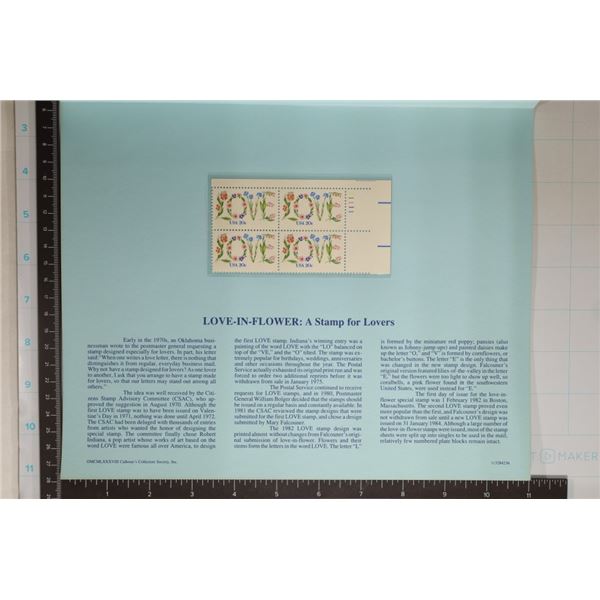 5-US POSTAGE BLOCKS OF 4 STAMPS EACH ON NICE