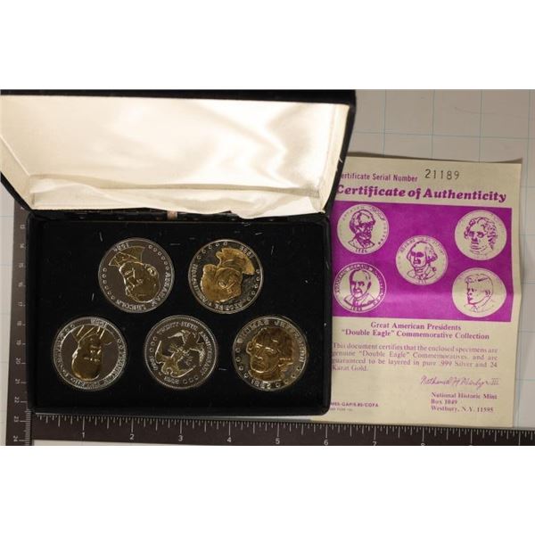 5-DOUBLE EAGLE GREAT AMERICAN PRESIDENTS TOKEN
