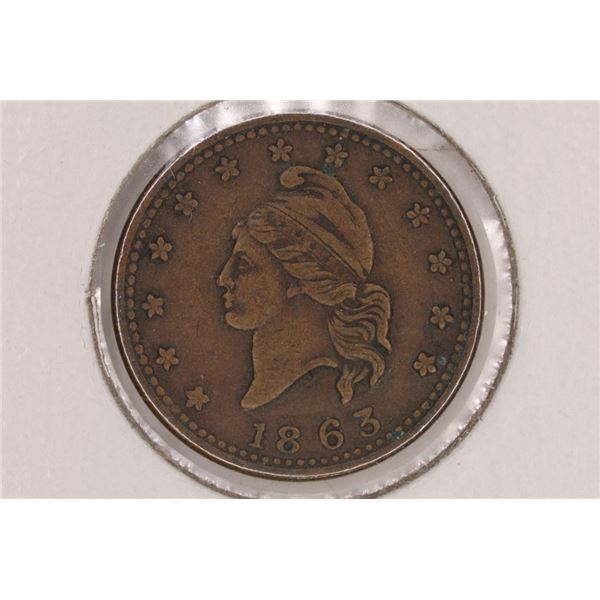 1863 CIVIL WAR TOKEN ARMY & NAVY