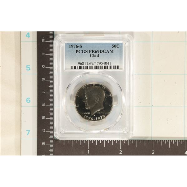 1976-S KENNEDY HALF DOLLAR PCGS PR69 DCAM