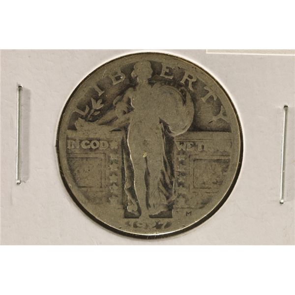 1927 SILVER STANDING LIBERTY QUARTER