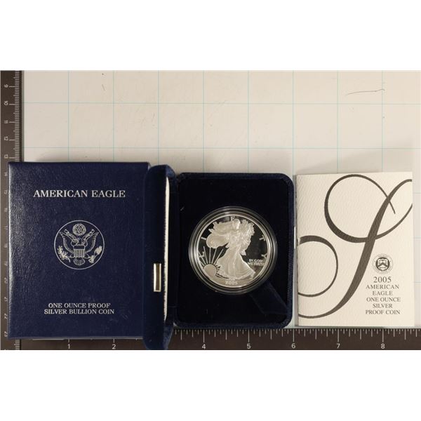 2005-W AMERICAN SILVER EAGLE PROOF WITH CERT, IN