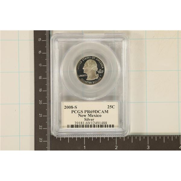 2008-S SILVER NEW MEXICO QUARTER PCGS PR69 DCAM